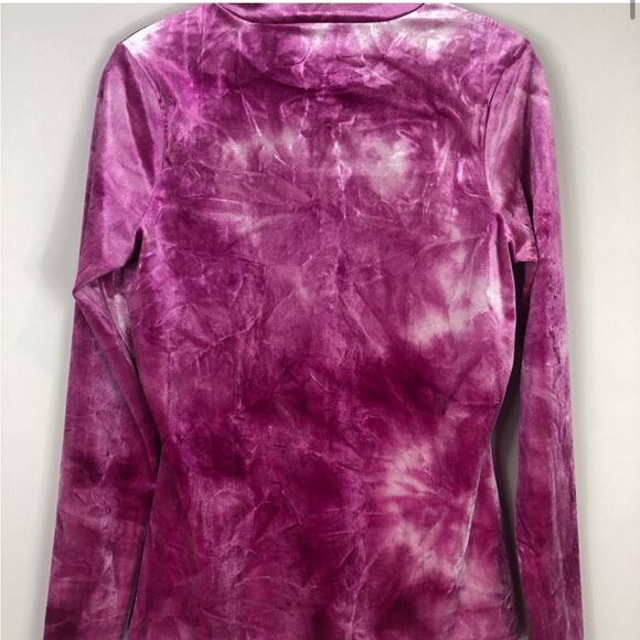 NWT Rachel Roy Val velvet tie die pink turtleneck - Picture 2 of 7